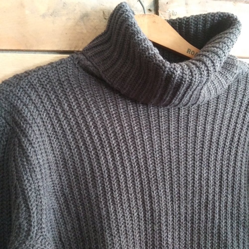 Pink Republic Ribbed Turtleneck Gray Womens Sz S